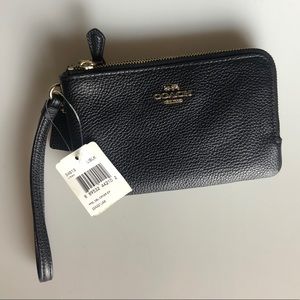Coach change purse in black leather